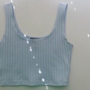 Baby blue crop